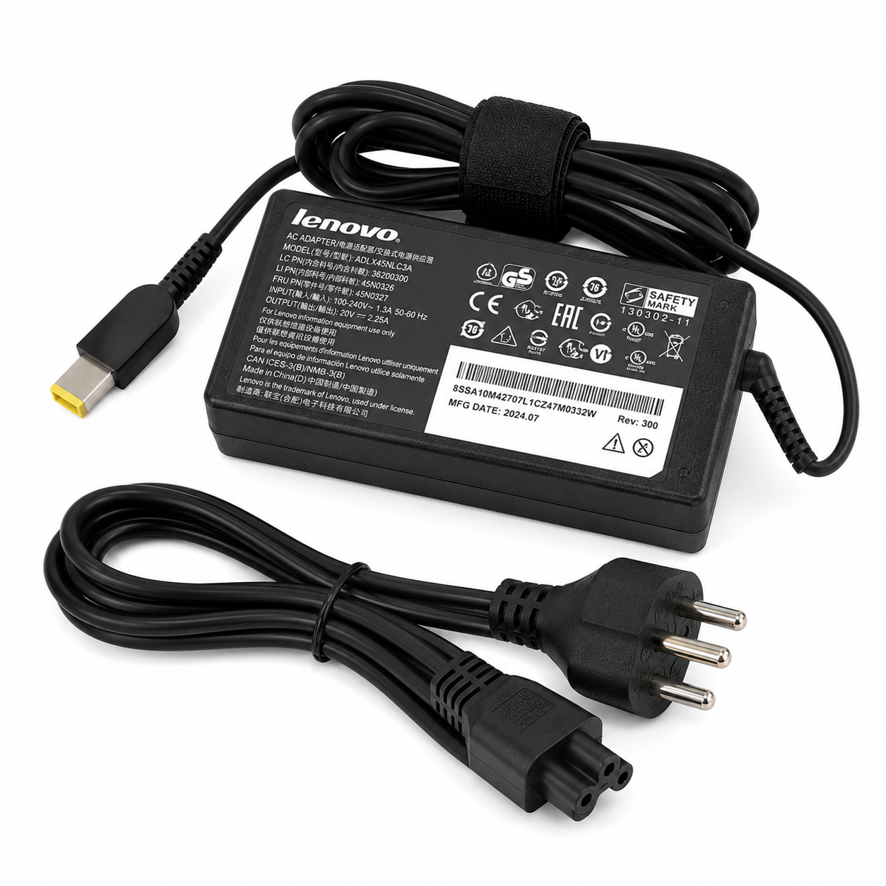 Cargador Lenovo Punta Rectangular 2.25A 20V